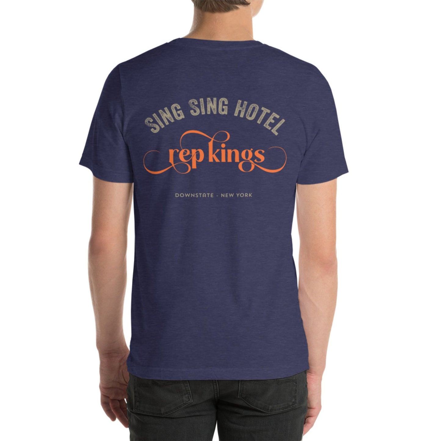 Sing Sing Hotel 013, Rep Kings, Downstate New York, Heather Midnight Navy T-Shirt.