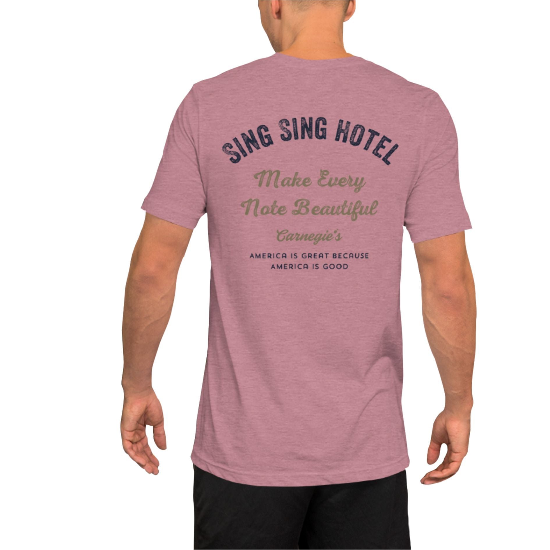 Sing Sing Hotel 014, Make Every Not Beautiful, Heather Orchid T-Shirt.